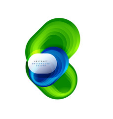 Vector abstract geometric bubble banner created with round shapes. Trendy simple button. Illustration For Wallpaper, Banner, Background, Card, Book Illustration, landing page