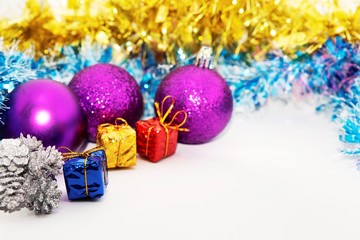 Fototapeta na wymiar holiday gifts and decoration