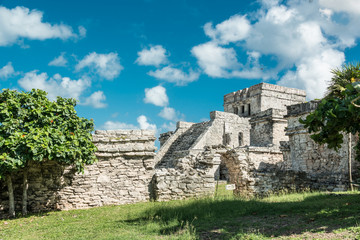 Castle mayan ruin in Tulum. Mexico