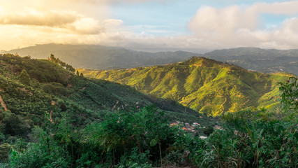 Fototapeta na wymiar Costa Rican agriculture landscape