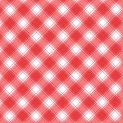 Checkered red and white check pattern background,vector illustration,Gingham