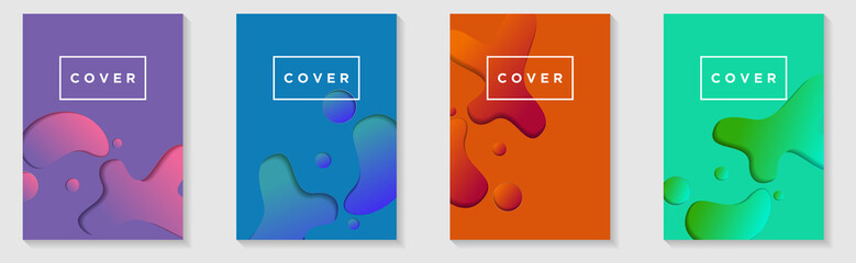 Vector Illustration of Vertical A4 Cover banners with Abstract Background. can used for cover, banner, business card, presentation, print, brochure, poster, flyer, web, landing page