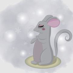 adorable mouse ,background, invitation, wallpaper and many more,animal illustration for kids project, fabric, scrapbooking, crafting
