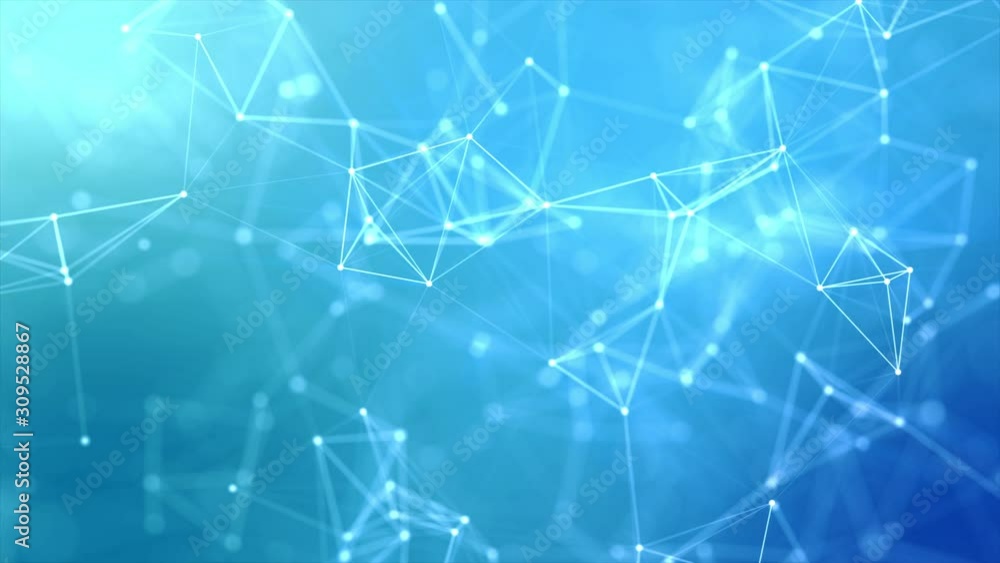 Poster 3d render abstract background dot and a connection line for cyber futuristic data network concept, w