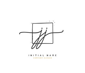 J JJ Beauty vector initial logo, handwriting logo of initial signature, wedding, fashion, jewerly, boutique, floral and botanical with creative template for any company or business.