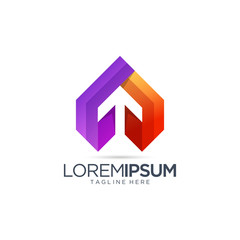 Abstract Arrow Logo Vector Template