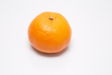 Close-Up Of Orange on White Background