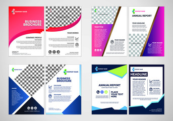 Annual report and business brochure design template pack