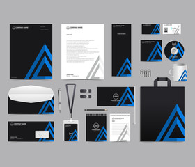 Corporate identity set branding template design kit. editable brand identity with abstract background color for Business Company and Finance Vector eps 10