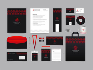 Corporate identity set branding template design kit. editable brand identity with abstract background color for Business Company and Finance Vector eps 10