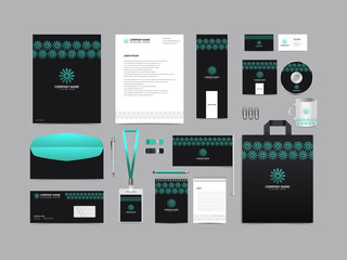 Corporate identity set branding template design kit. editable brand identity with abstract background color for Business Company and Finance Vector eps 10