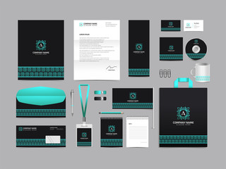 Corporate identity set branding template design kit. editable brand identity with abstract background color for Business Company and Finance Vector eps 10