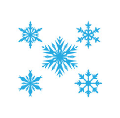 Fototapeta na wymiar blue unique detailed and gorgeous snowflake vector christmas theme for print