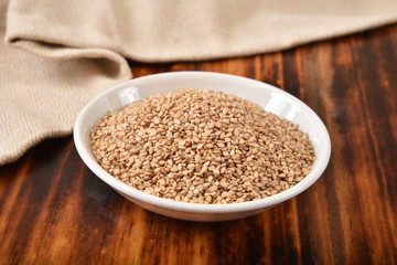 Bowl of sesame seeds