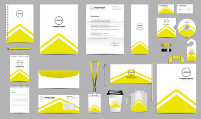 Corporate identity set branding template design kit. editable brand identity with abstract background color for Business Company and Finance Vector eps 10