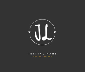 Fototapeta na wymiar J L JL Beauty vector initial logo, handwriting logo of initial signature, wedding, fashion, jewerly, boutique, floral and botanical with creative template for any company or business.