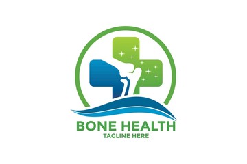 Knee Bone Logo designs concept, Knee Care logo template, Health Bone logo symbol icon