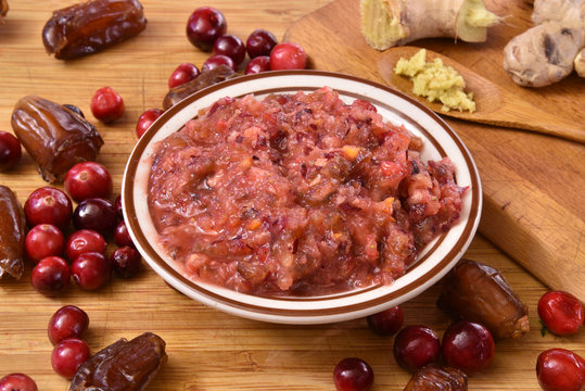 Cranberry date jam