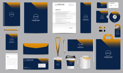 Corporate identity set branding template design kit. editable brand identity with abstract background color for Business Company and Finance Vector eps 10