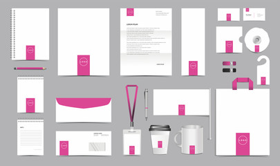 Corporate identity set branding template design kit. editable brand identity with abstract background color for Business Company and Finance Vector eps 10
