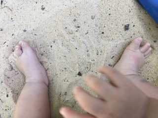 feet on the sand