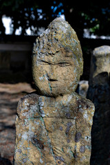 A stone image of the Buddha at Rakan-ji temple in Kasai city, Hyogo prefecture, Japan