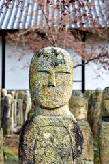 A stone image of the Buddha at Rakan-ji temple in Kasai city, Hyogo prefecture, Japan
