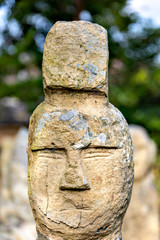 A stone image of the Buddha at Rakan-ji temple in Kasai city, Hyogo prefecture, Japan