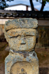 A stone image of the Buddha at Rakan-ji temple in Kasai city, Hyogo prefecture, Japan