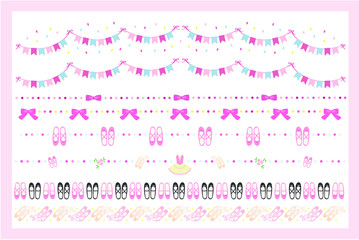 バレエのラインセット　罫線