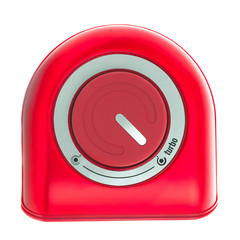 Red Turbo Button on a White Background