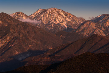 San Gabriel Peak highlighted by the afternoon sun