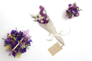 bouquet of lavender on white background