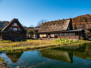 Fototapeta na wymiar The ancient village of Japan is a world heritage site