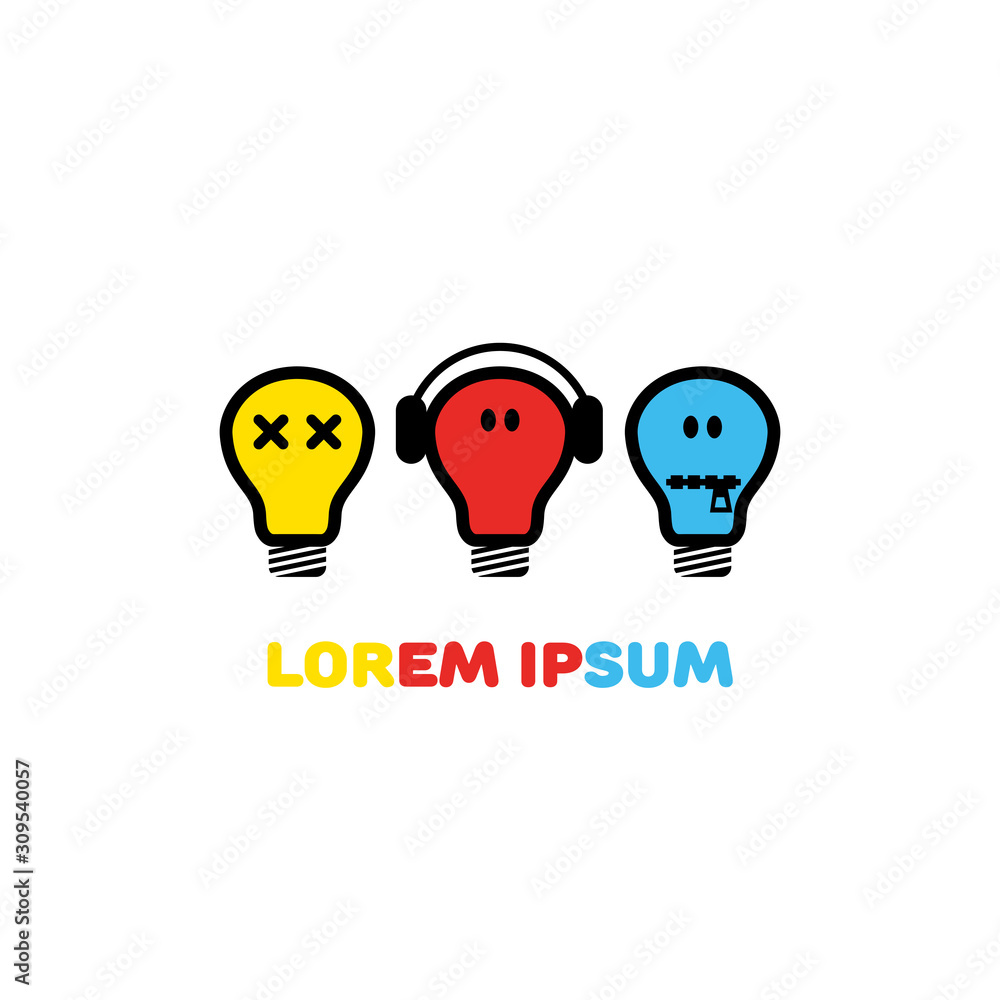 Poster light bulbs logo