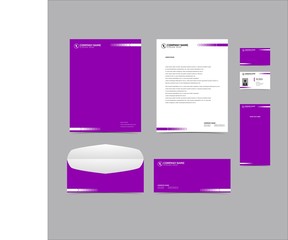 Corporate identity set branding template design kit. editable brand identity with abstract background color for Business Company and Finance Vector eps 10