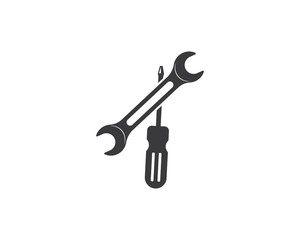 wrench vector illustration and icon of automotive repair
