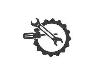 wrench vector illustration and icon of automotive repair