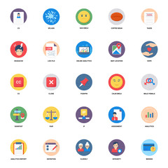 Emoji Flat Rounded Flat Vectors Design 