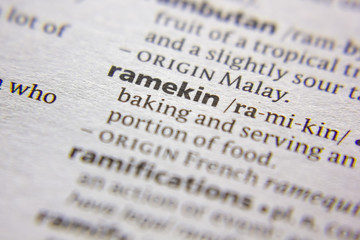 Word or phrase Ramekin in a dictionary.