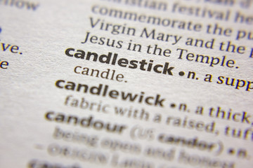 Word or phrase Candlestick in a dictionary.