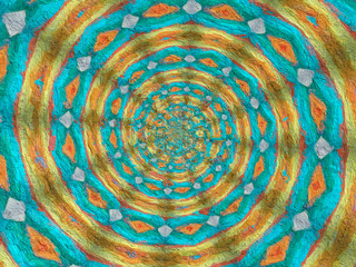 Colorful digital graphic kaleidoscope symmetry mandala style in laser light trial pattern, Tie Dye , spiderweb art abstract background for art projects, banner, business,   card, 3D, template