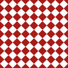 Red and white rhombuses seamless pattern. Vector illustration.