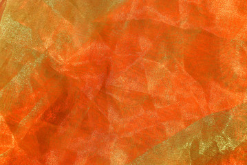 Background texture of colorful crumpled organza