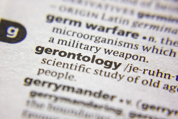 Word or phrase Gerontology in a dictionary. - 309544264