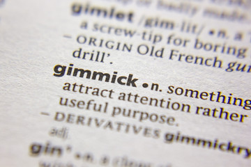 Word or phrase Gimmick in a dictionary. - 309544413