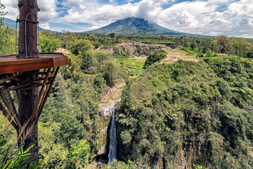 Merapi volcano in Central Java, Indonesia