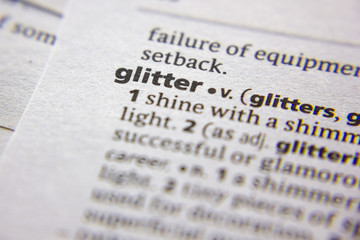 Word or phrase Glitter in a dictionary.
