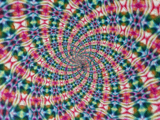 Colorful digital graphic kaleidoscope symmetry mandala style in laser light trial pattern, Tie Dye , spiderweb art abstract background for art projects, banner, business,   card, 3D, template