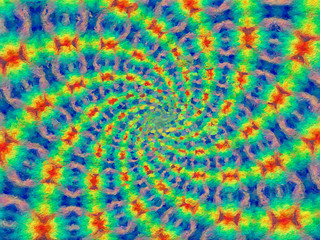 Colorful digital graphic kaleidoscope symmetry mandala style in laser light trial pattern, Tie Dye , spiderweb art abstract background for art projects, banner, business,   card, 3D, template